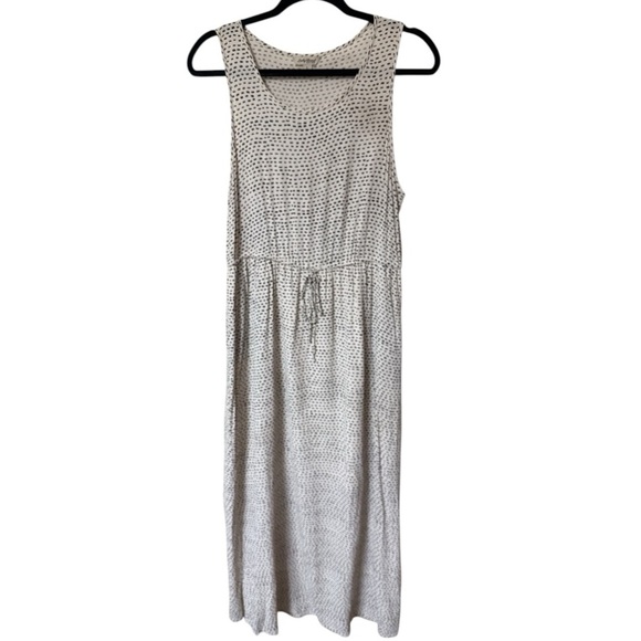 Lucky Brand Women’s Sleeveless Cinch Waist Polka Dot Print Maxi Dress Large - Picture 1 of 10